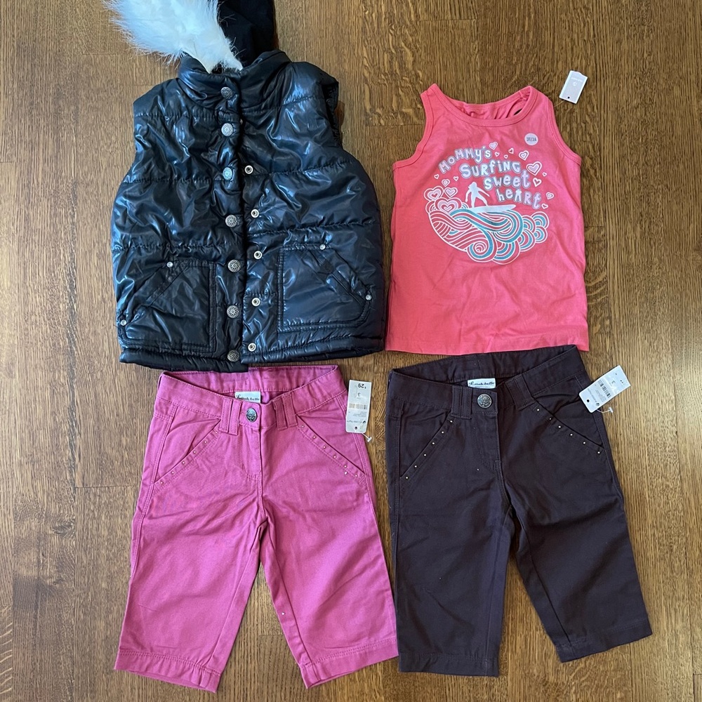 NWT Sz 3 & 4 vest tank pants girls